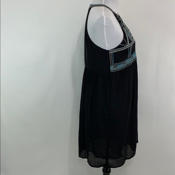 TMHL tribal Embroidered black sleeveless dress EUC - Picture 2 of 8